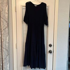 Long navy dress from sundry